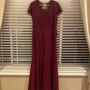 Beautiful burgundy mother of the bride dress